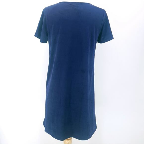 NWT Dolce On The Road Lace Up Faux Suede Short Sleeve Shift Dress - Picture 6 of 11